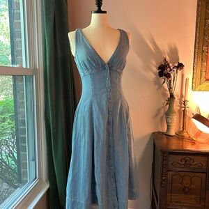 Reformation Sebastien denim midi dress